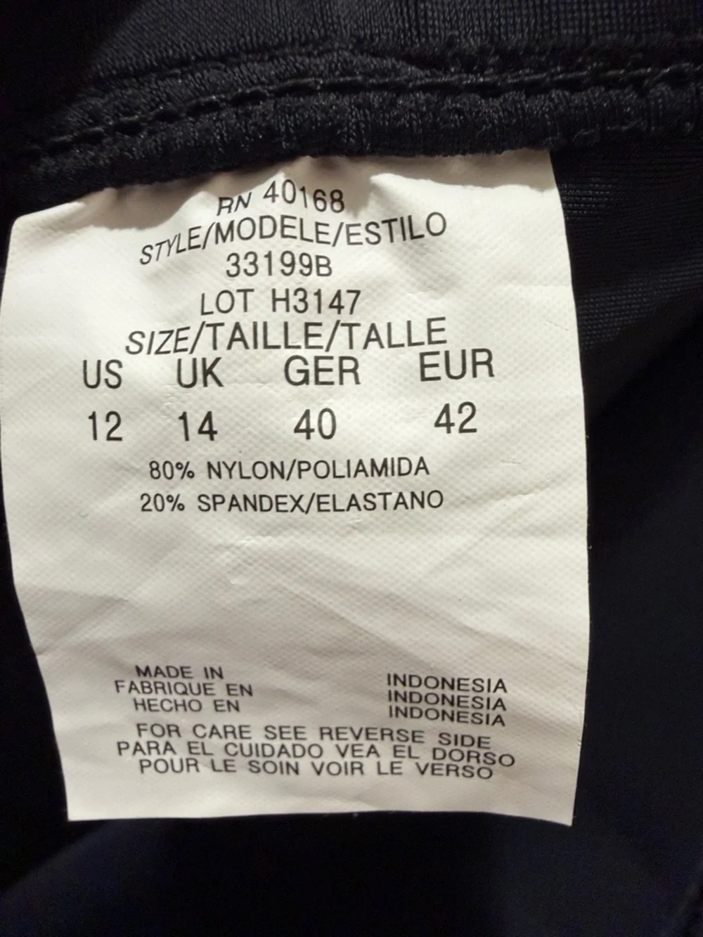 NWT Caribbean Joe Black Swim Skirt “Blouson” Style